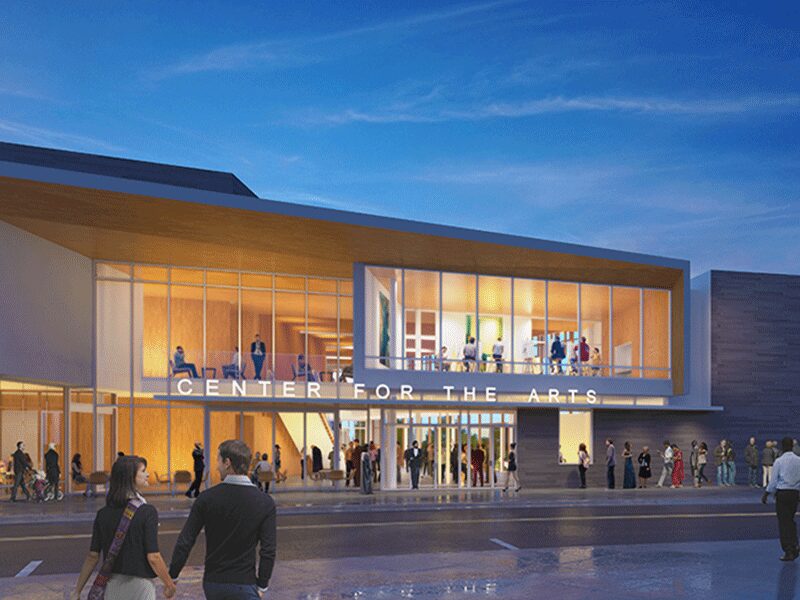 3d render of shopping mall exterior